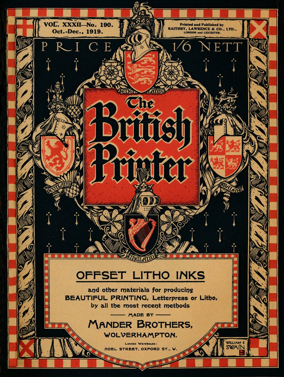 The British Printer Cover von William E Swain