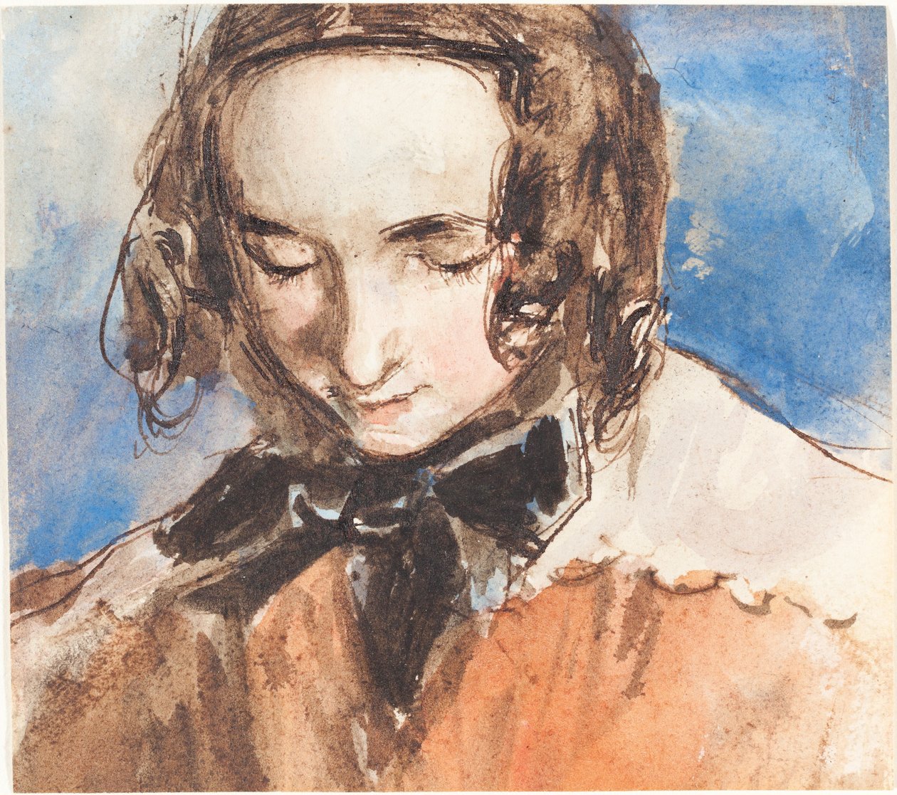 Mädchen mit einer Schleife von William Edward Frost