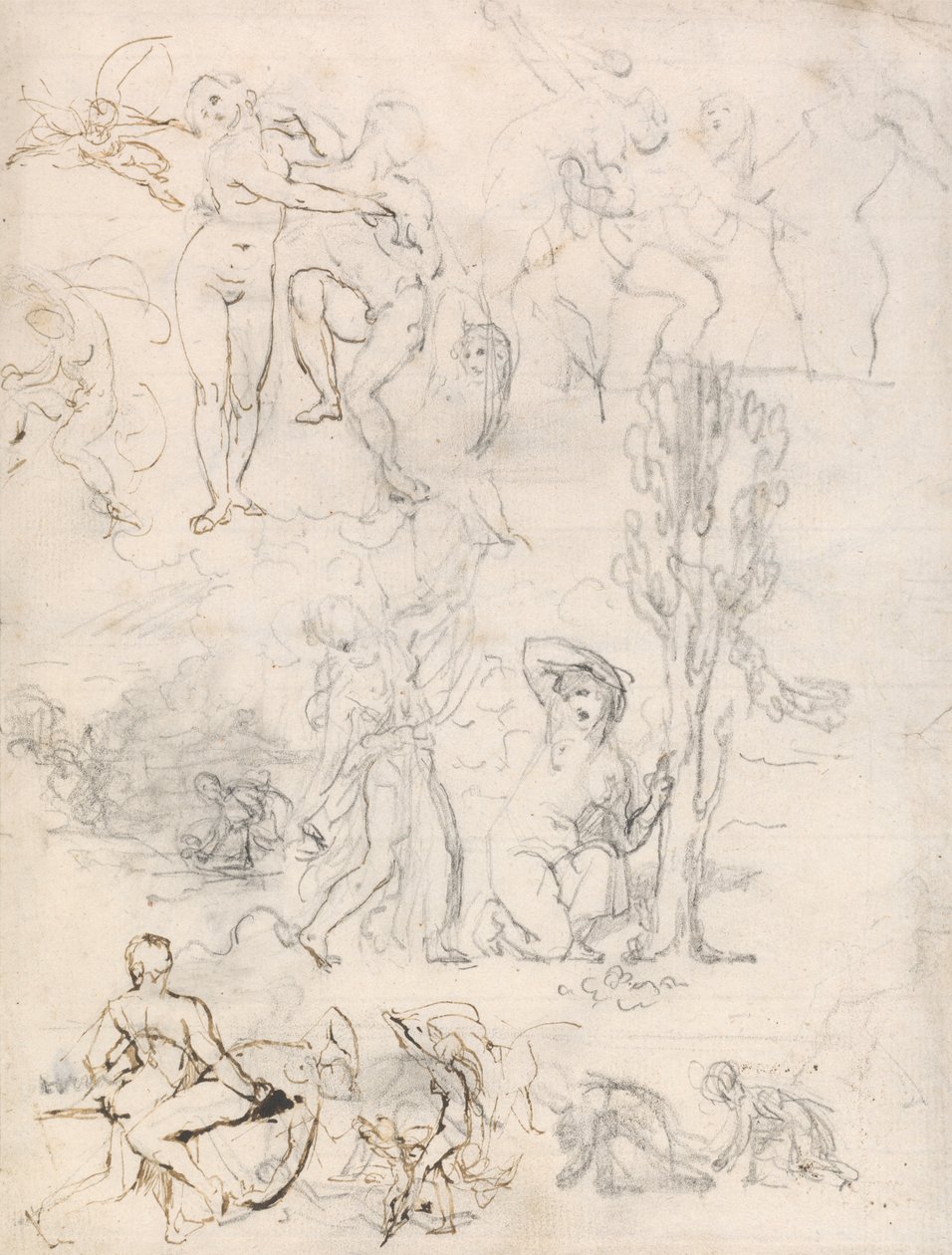 Blatt mit Skizzen von William Etty