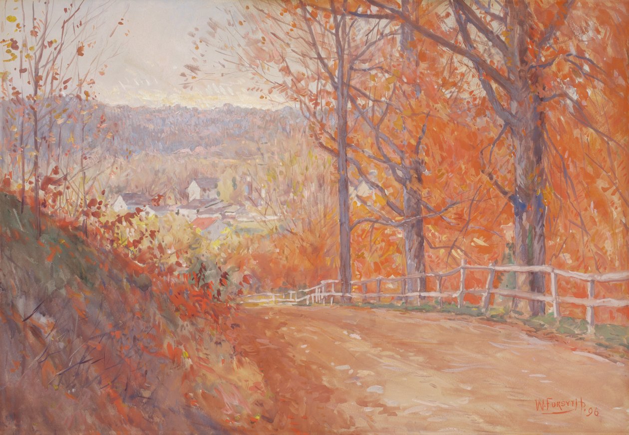 Straße im Herbst von William Forsyth