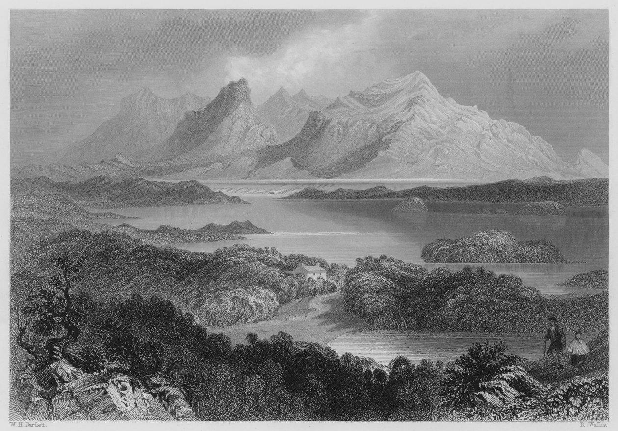 Garromin, Connemara von William Henry (after) Bartlett