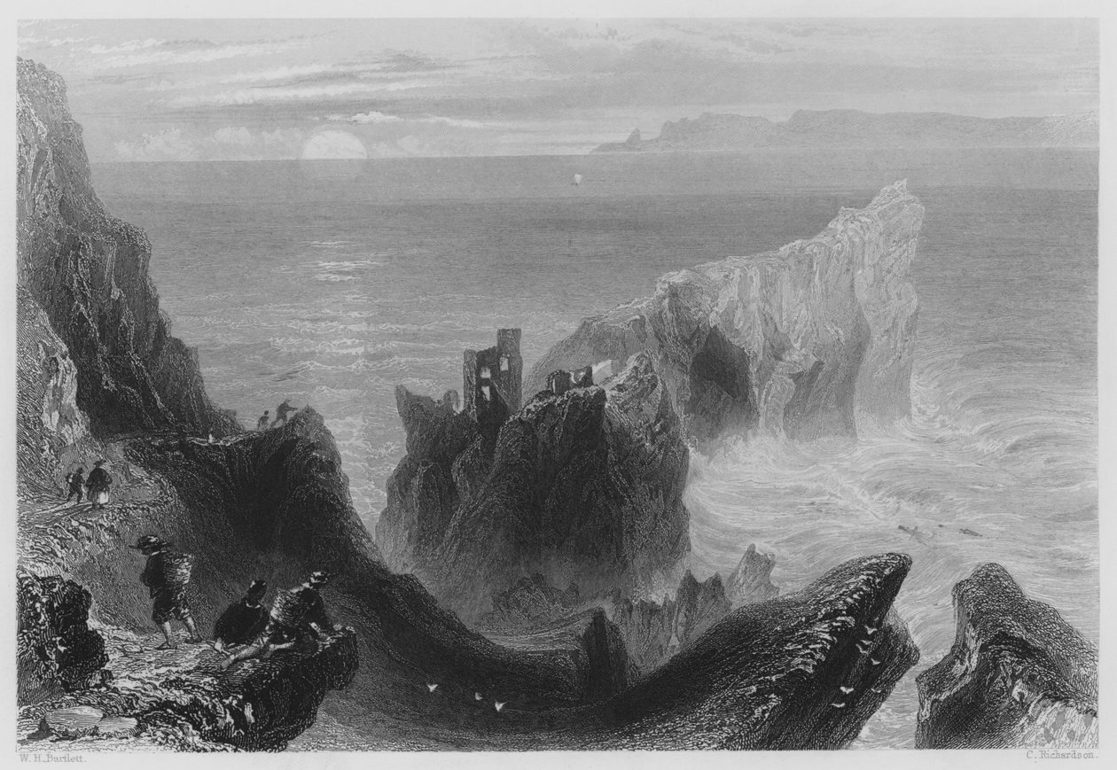 Kenbane Castle, County Antrim (Stich) von William Henry (after) Bartlett