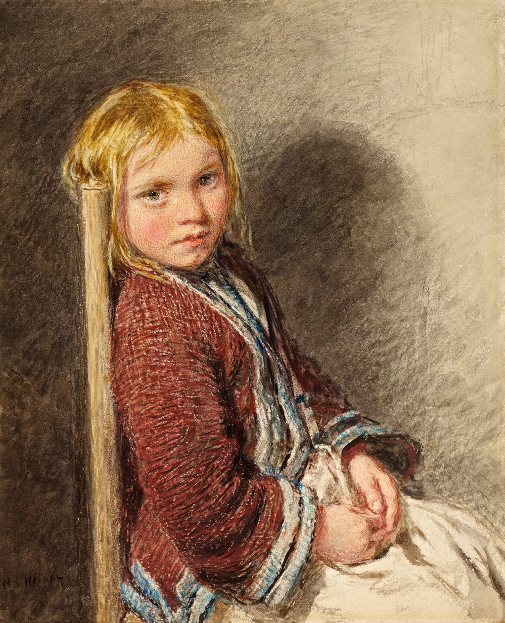 Der Schüchterne Sitzer, ca. 1840 von William Henry Hunt