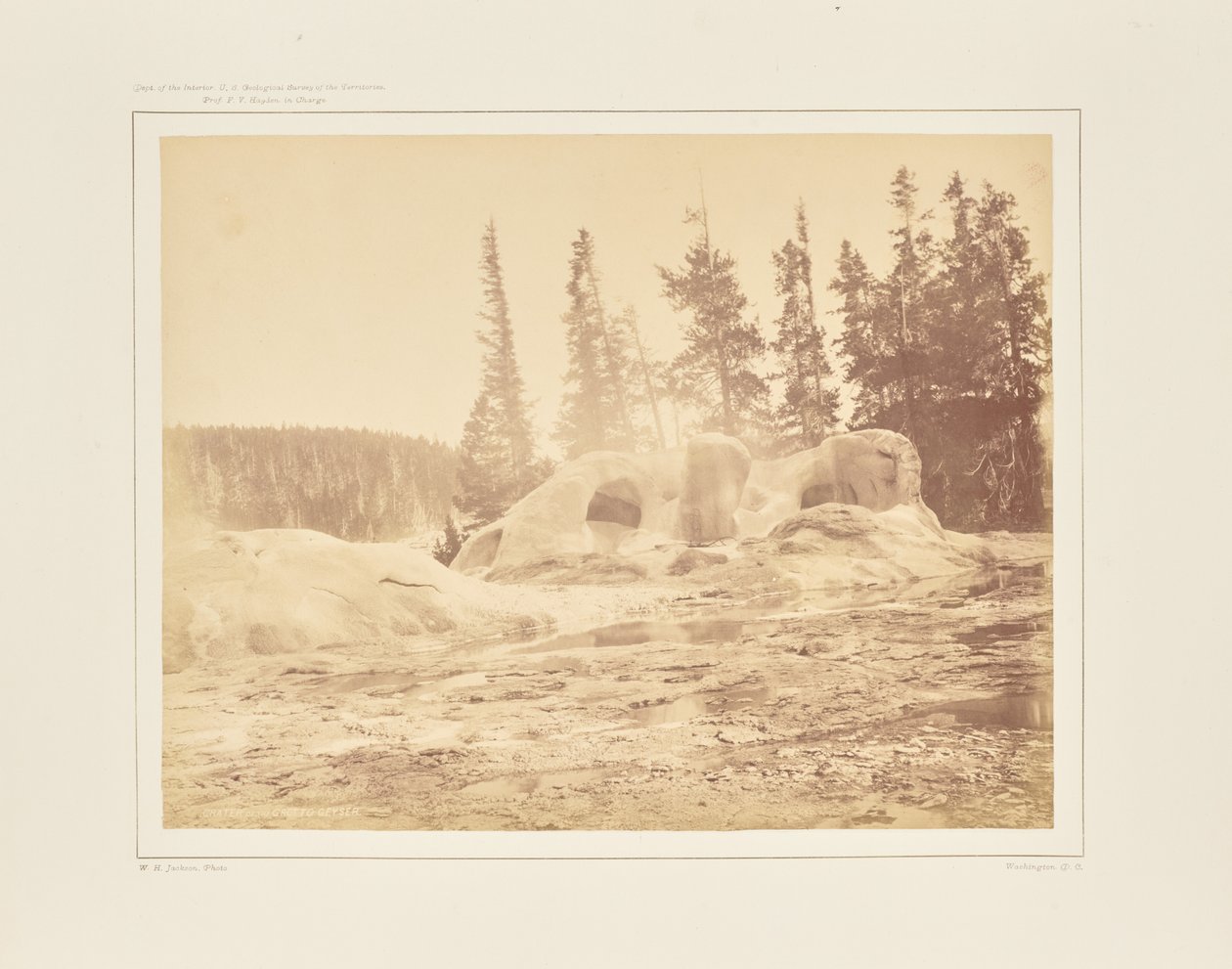 Krater des Grotto Geysirs von William Henry Jackson