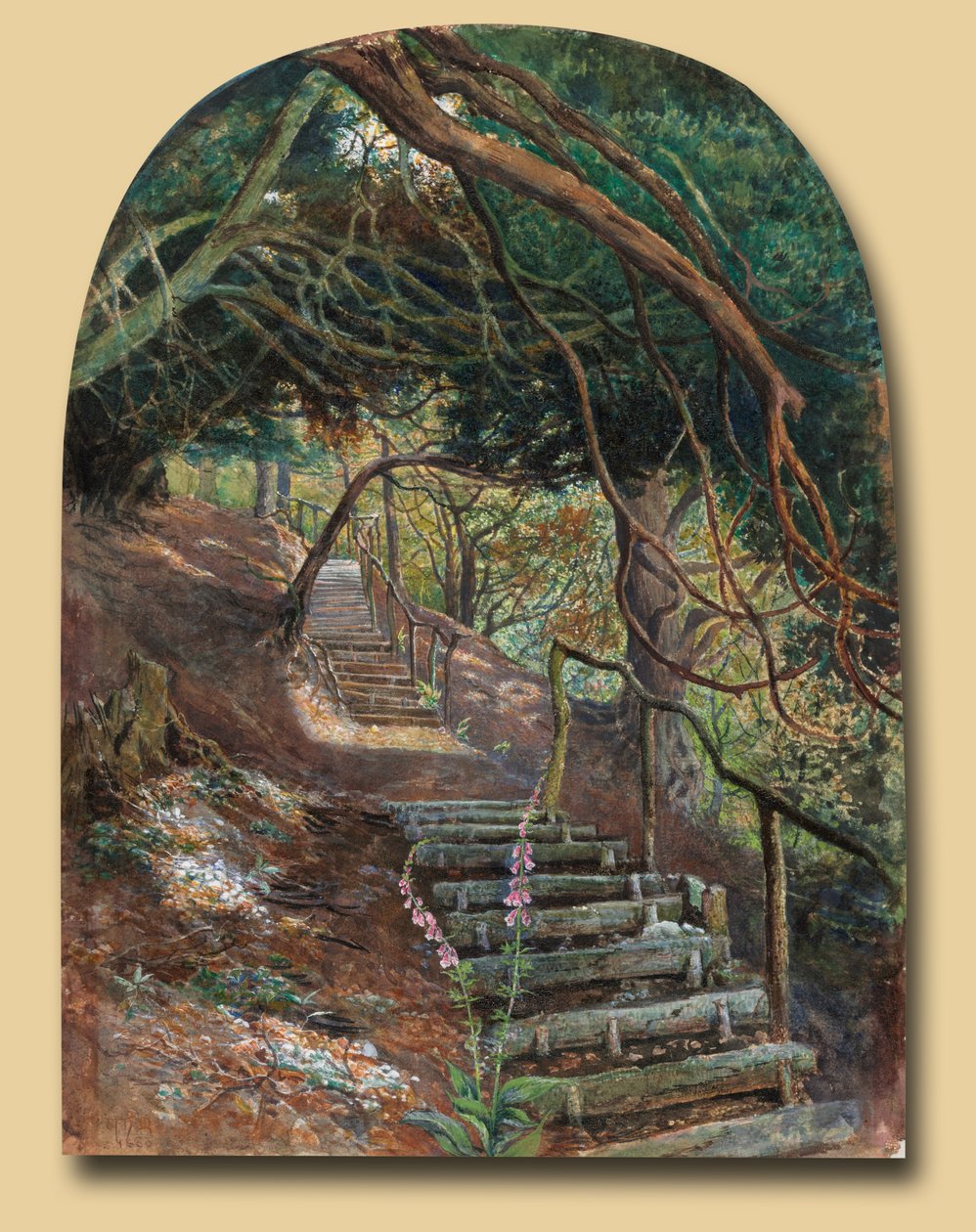 Stufen in einem Garten von William Henry Millais