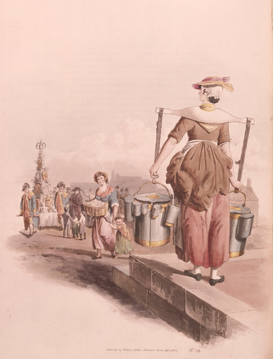 Milchmädchen, 1808 von William Henry Pyne