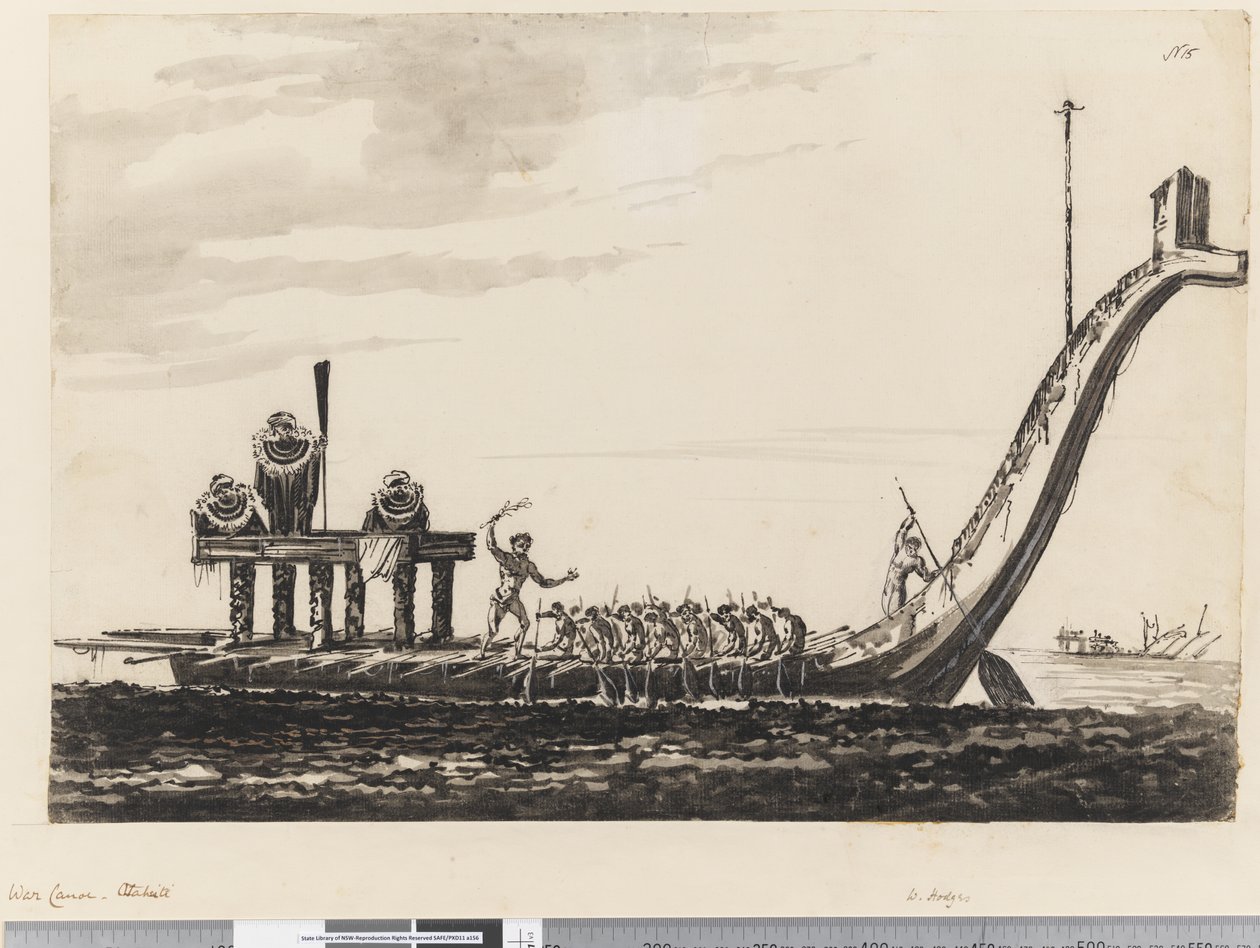 Seite 15 Kriegskanu, Otaheite von William Hodges