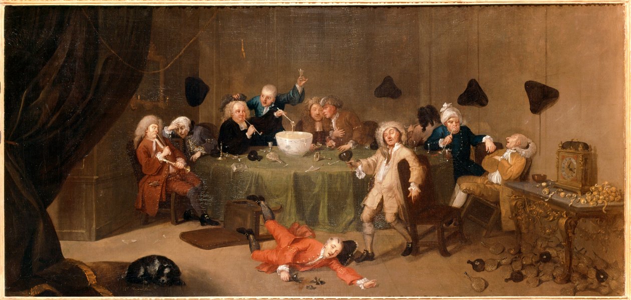 Ein Mitternachtsgespräch der Moderne von William Hogarth