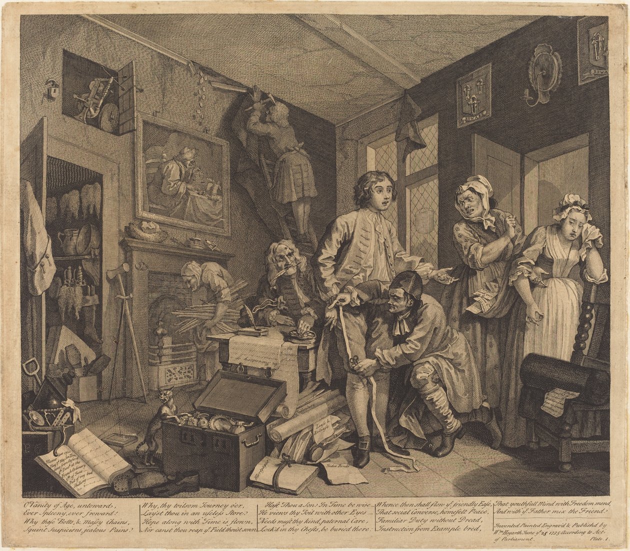 Ein Wüstlingsfortschritt: pl.1 von William Hogarth