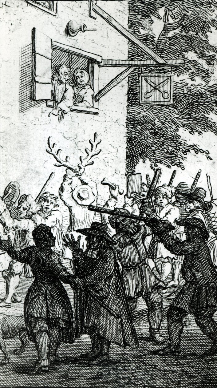 Aufruhr gegen einen Schneider von William Hogarth