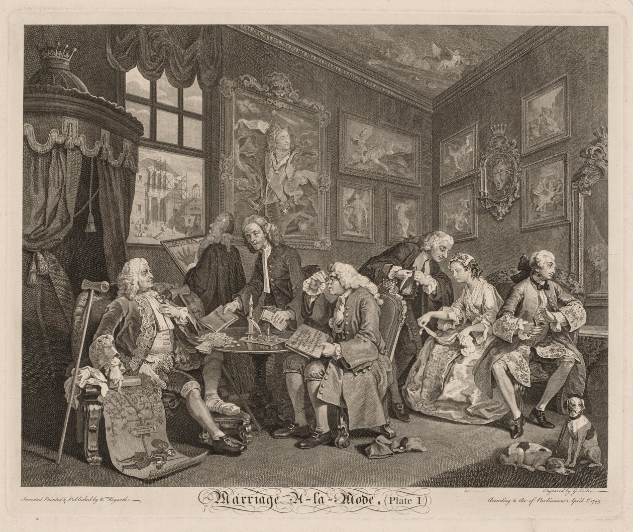 Heirat à la Mode: Der Vertrag von William Hogarth