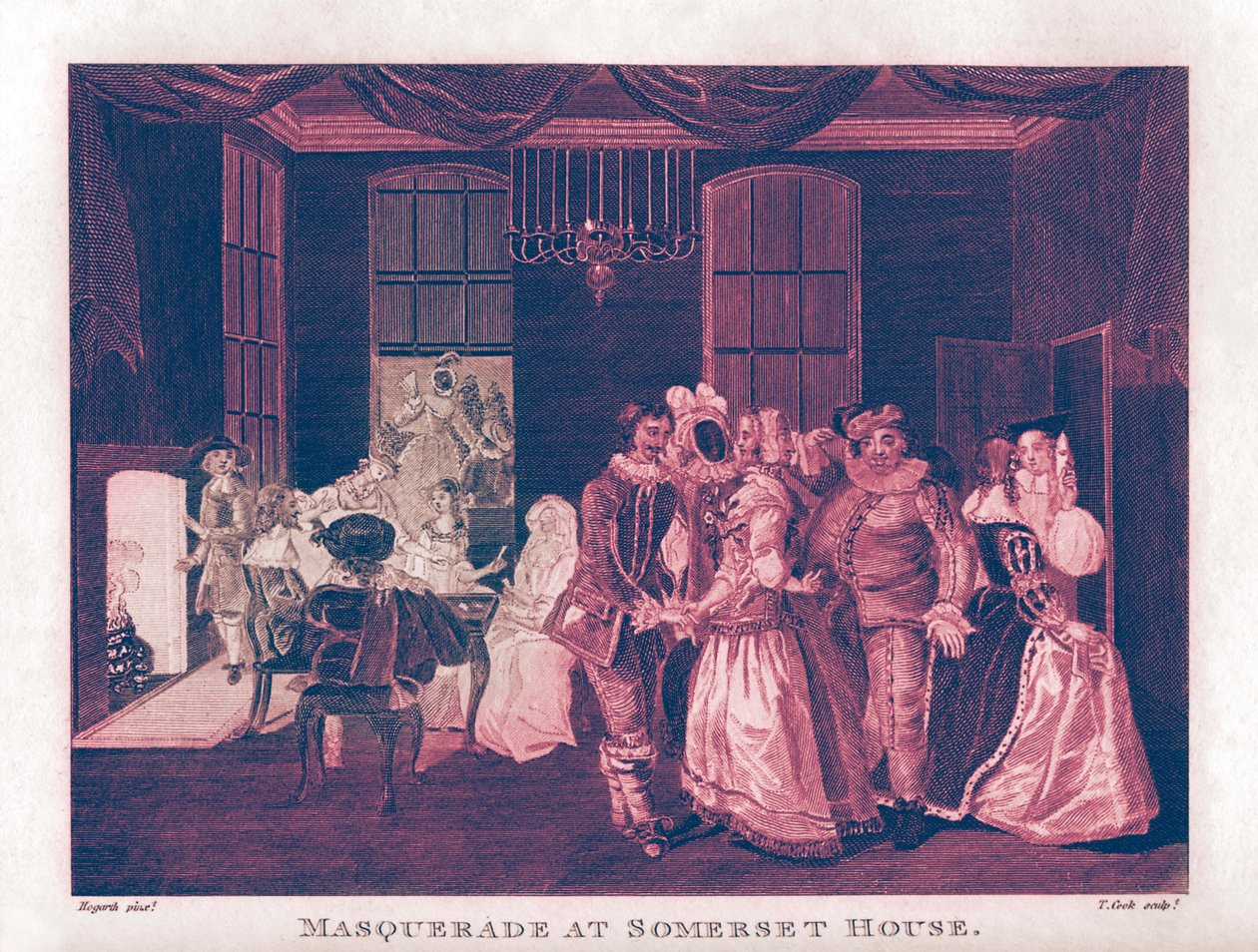 Maskerade im Somerset House von William Hogarth von William Hogarth