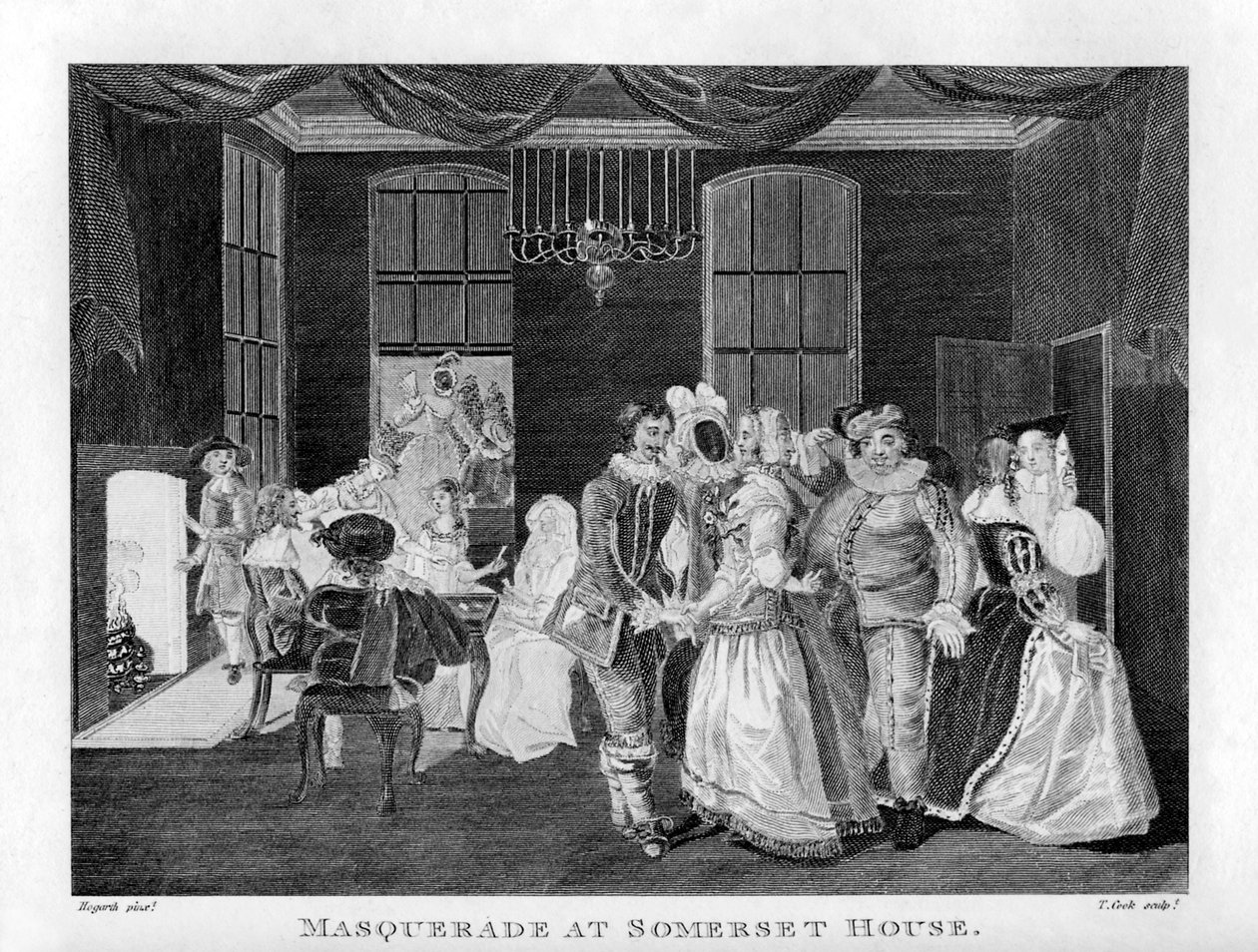 Maskerade im Somerset House von William Hogarth