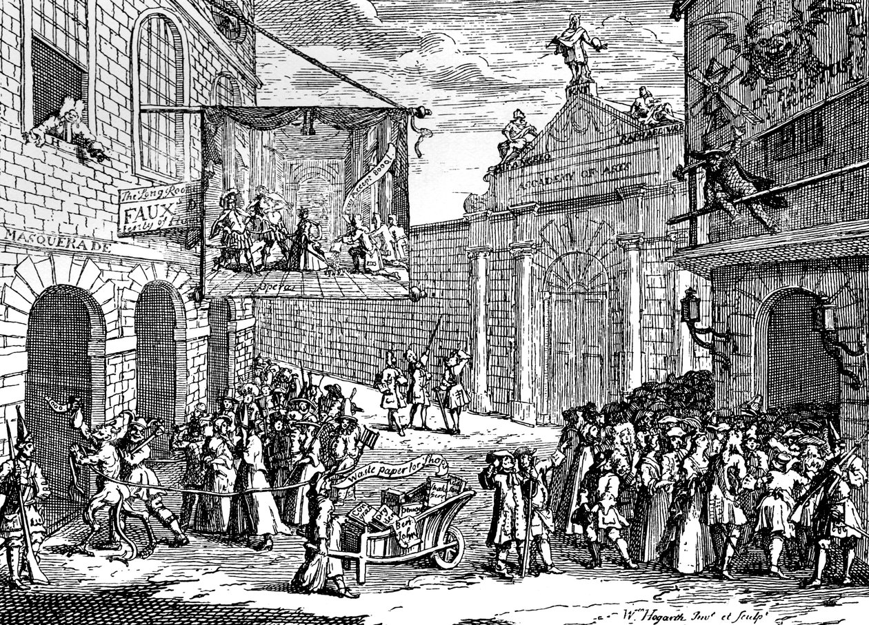 Maskeraden und Opern, 1724 von William Hogarth