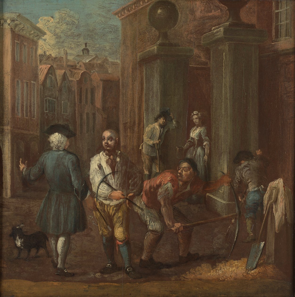 Schild für einen Pflasterer von William Hogarth