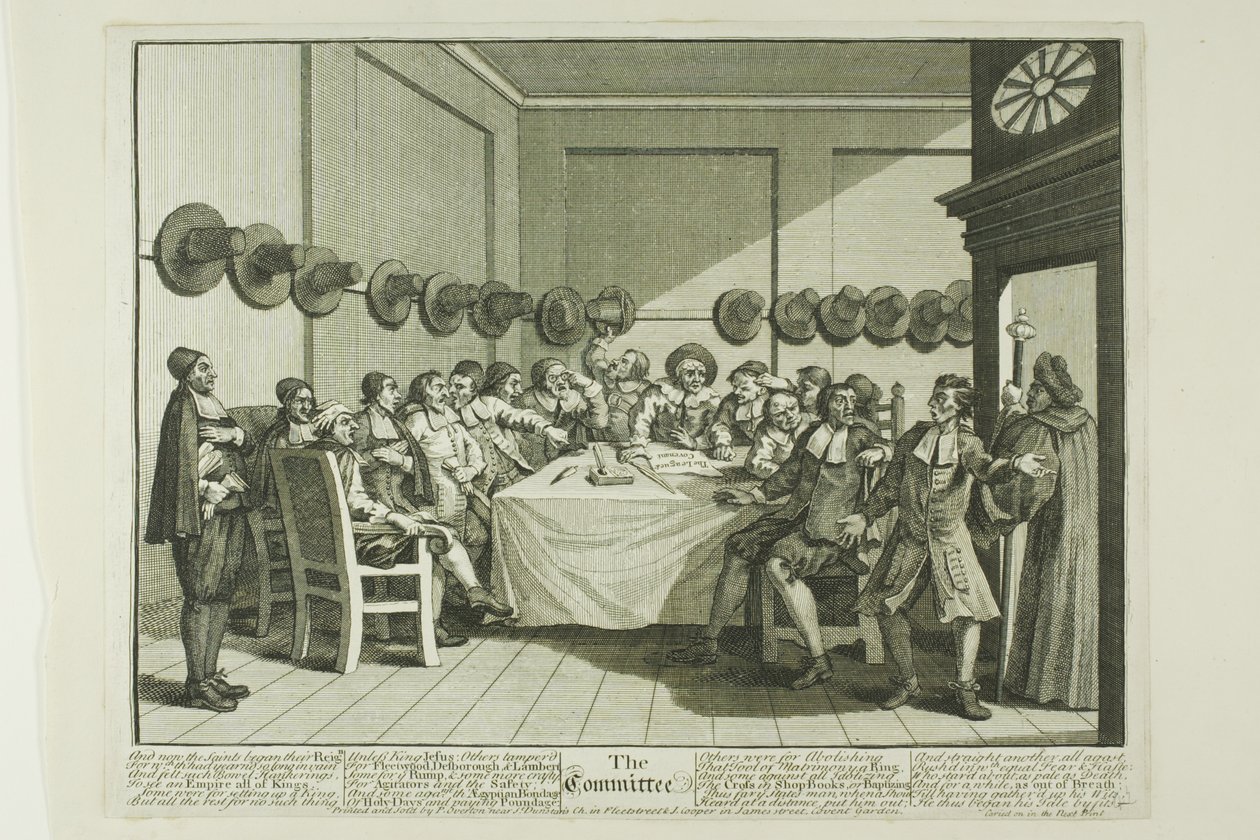 Das Komitee, Platte zehn aus Hudibras von William Hogarth