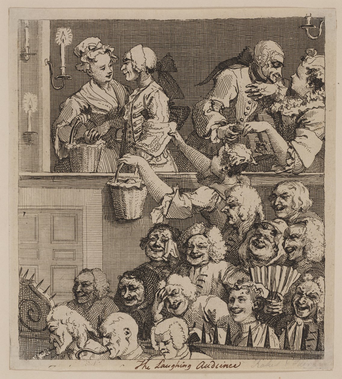 Das lachende Publikum von William Hogarth