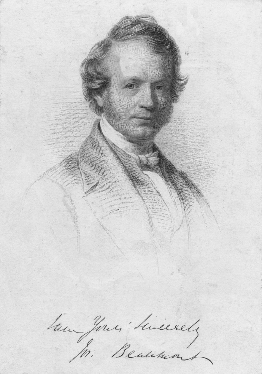 Joseph Beaumont, Mitte des 19. Jahrhunderts von William Holl