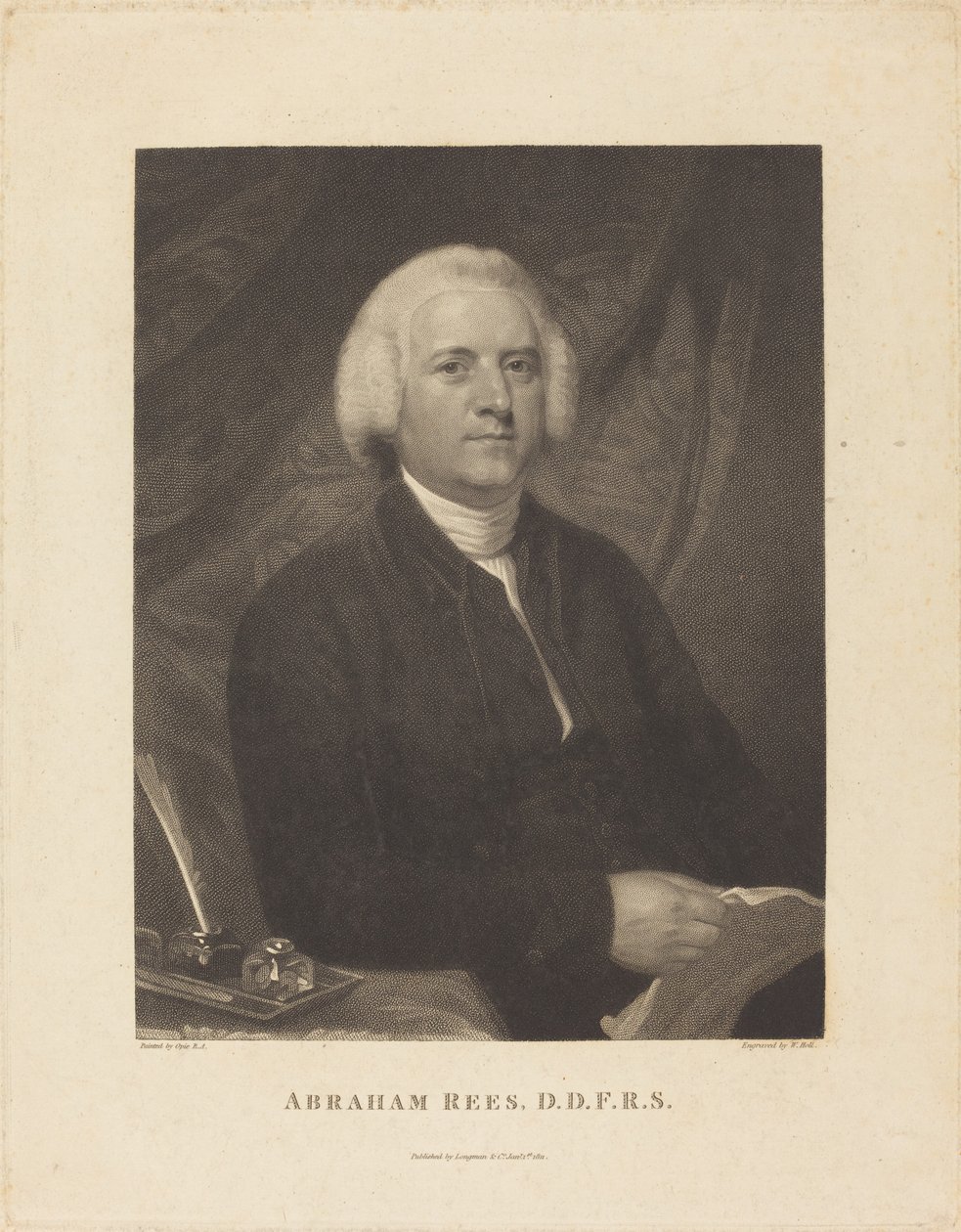 Abraham Rees von William Holl I after John Opie
