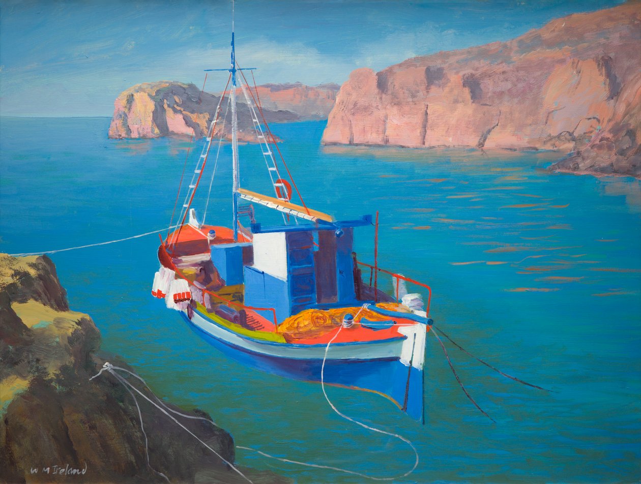 Griechisches Boot vor Rhodos von William Ireland