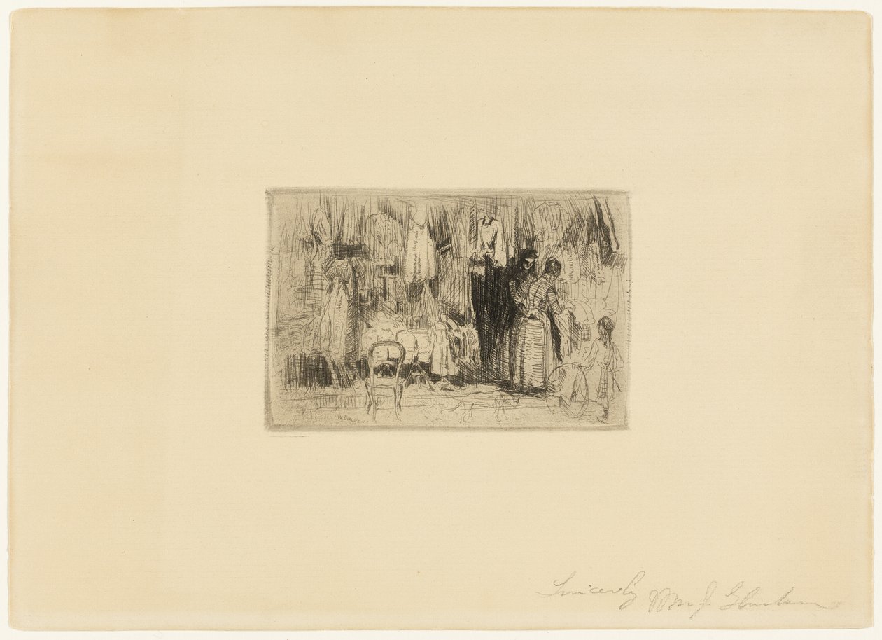 Bei der Schneiderin von William James Glackens