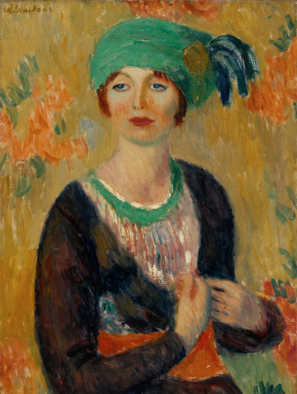 Mädchen mit grünem Turban von William James Glackens