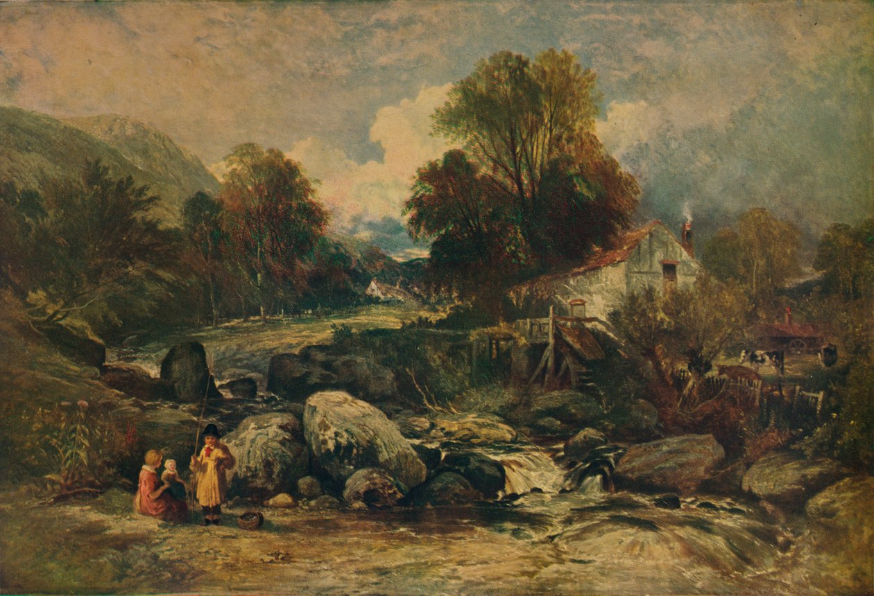 Dol-y-Garrog-Mühle bei Llanrwst, Caernarvonshire, ca. 1844 von William James Muller