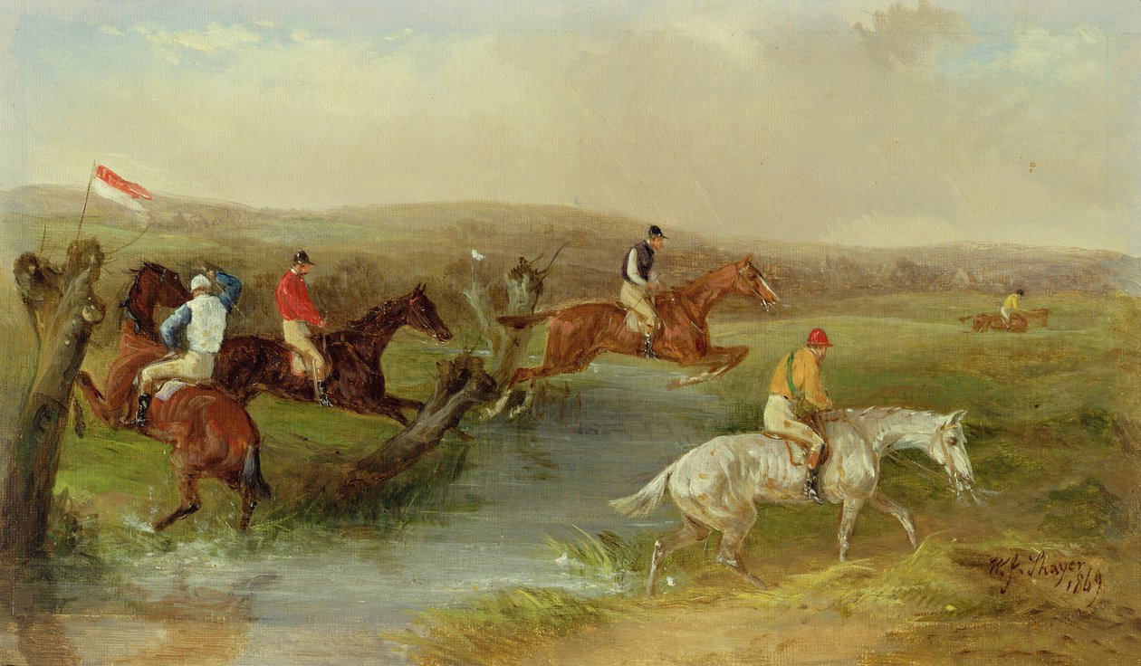 Hindernisrennen: Der Bach von William Joseph Shayer