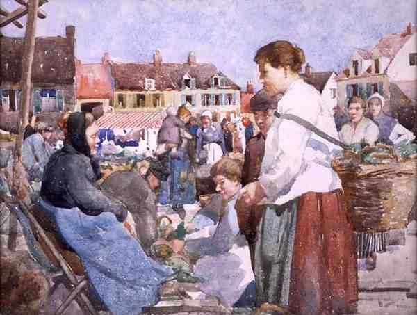 Ein Markt in der Bretagne von William Lee Hankey