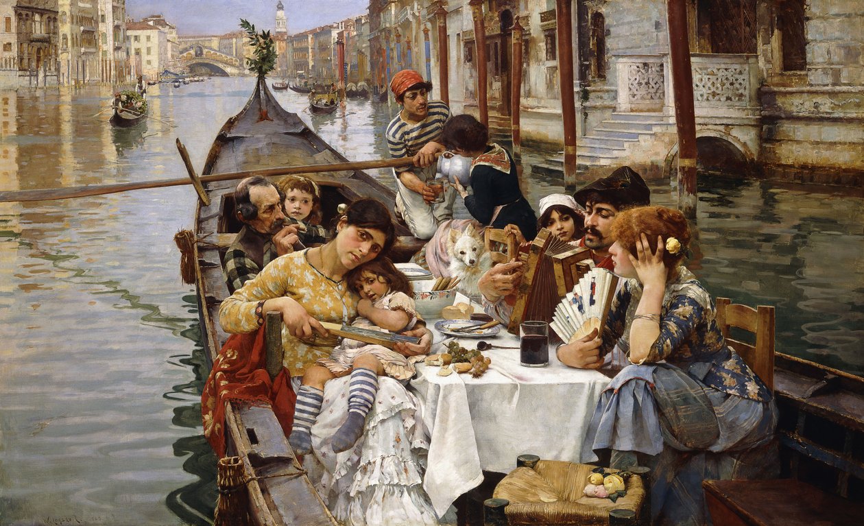 Ein venezianisches al Fresco, 1885 von William Logsdail
