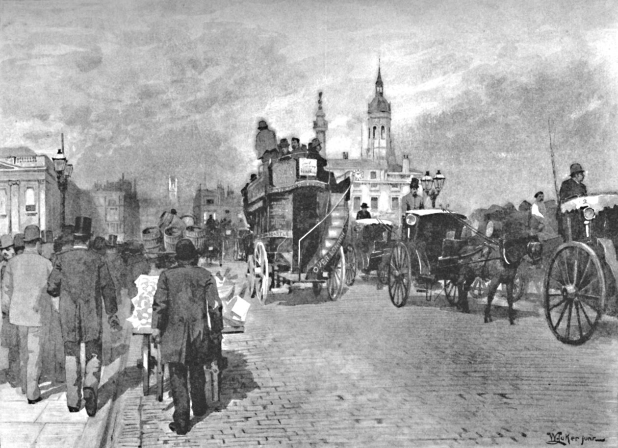 London Bridge - Überquerung, 1891 von William Luker