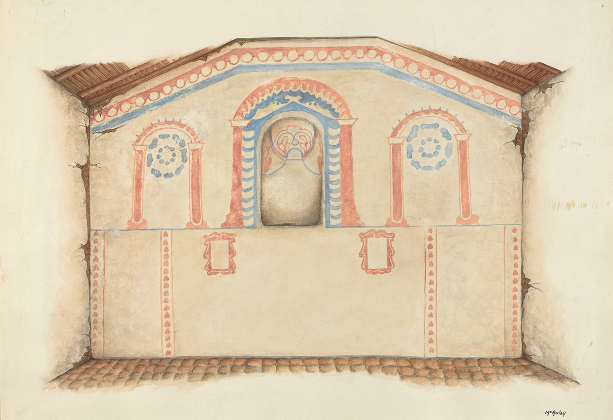 Wandmalerei Reredos von William McAuley
