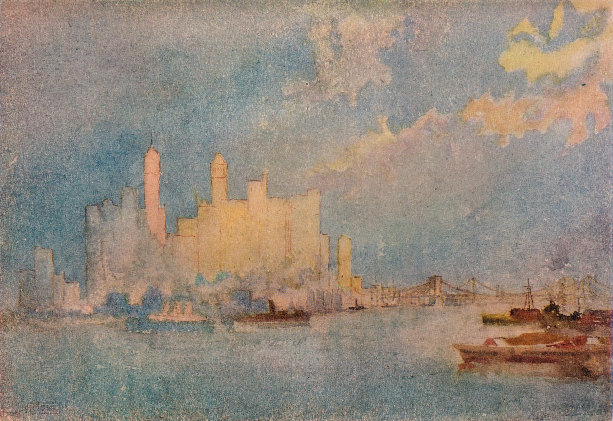 New York vom Sound, ca. 1913 von William Monk