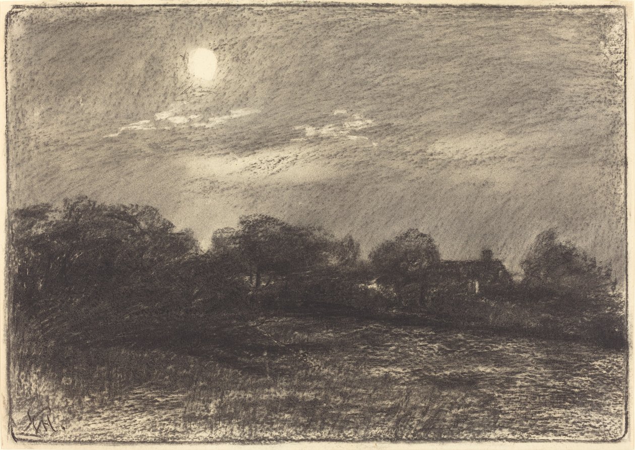 Abend, Bauernlandschaft von William Morris Hunt