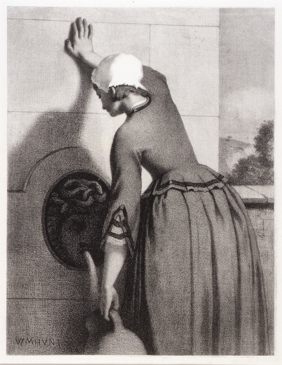 Mädchen am Brunnen von William Morris Hunt