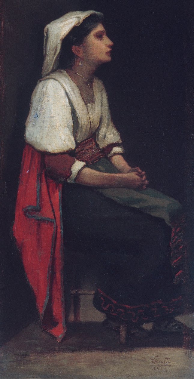 Italienisches Mädchen von William Morris Hunt