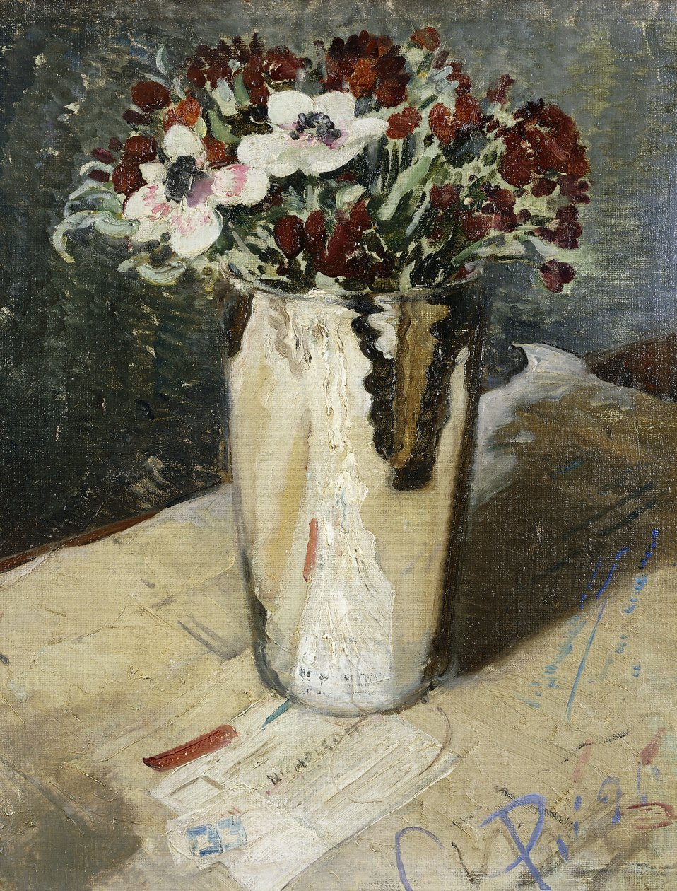 Goldlack und Anemonen von William Nicholson