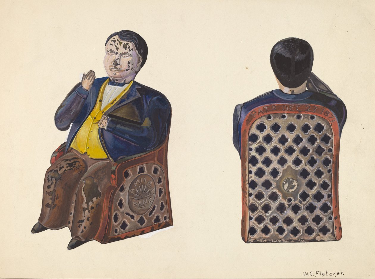 Tammany Spielzeugbank von William O. Fletcher