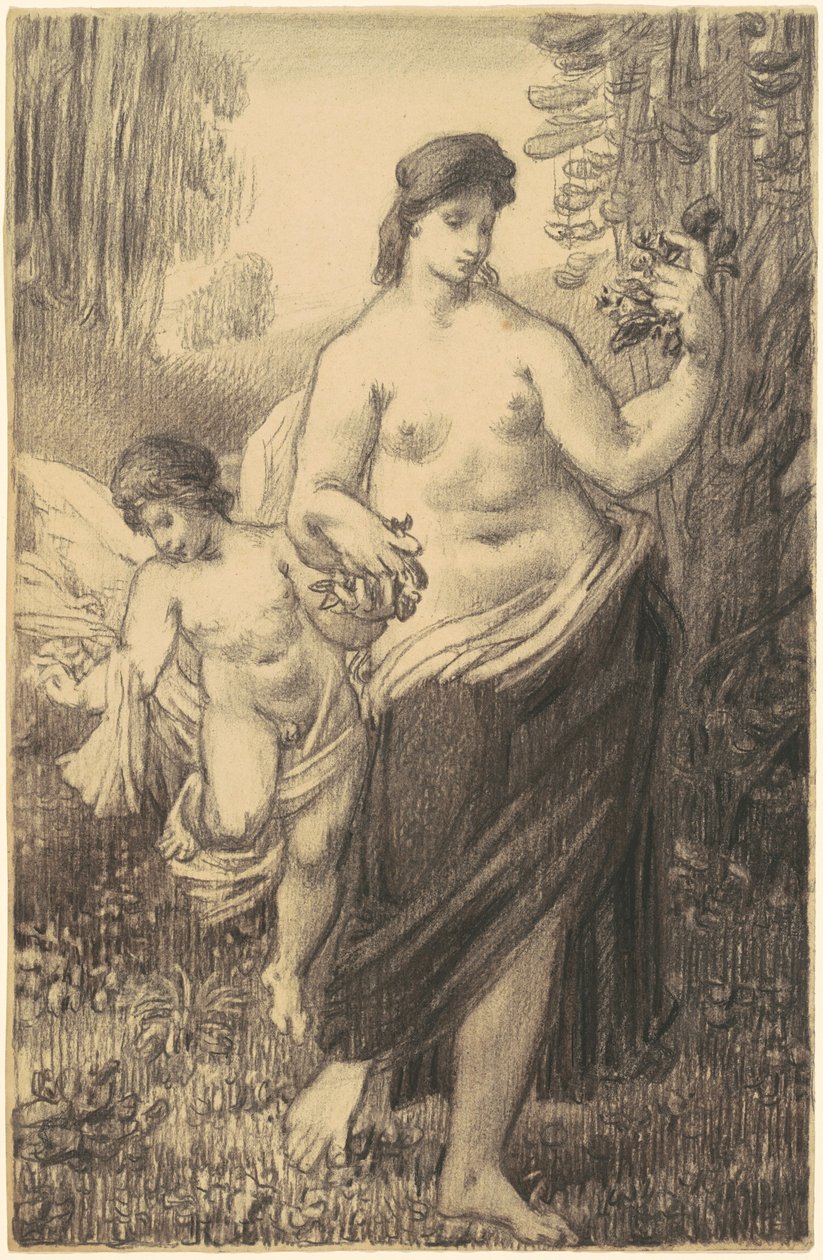 Nackte geht mit Amor von William P. Babcock