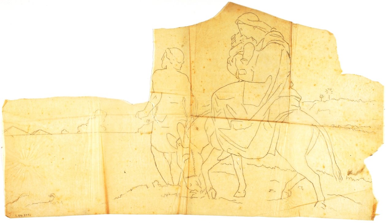 Flucht nach Ägypten (Figurenstudie) von William Page