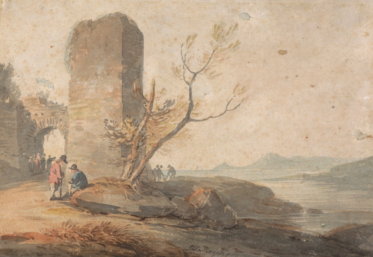 Figuren bei einem zerstörten Bogen von William Payne