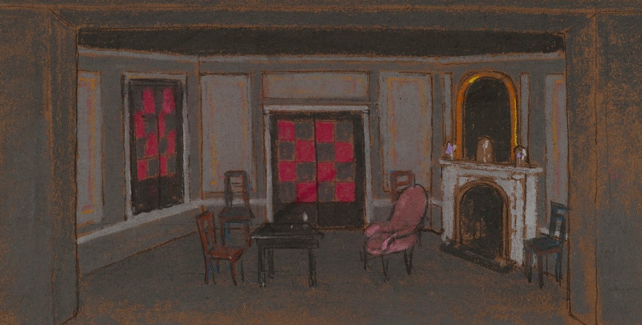 Alices Wohnzimmer--Falsches Proszenium (Bühnenbild) von William Penhallow Henderson