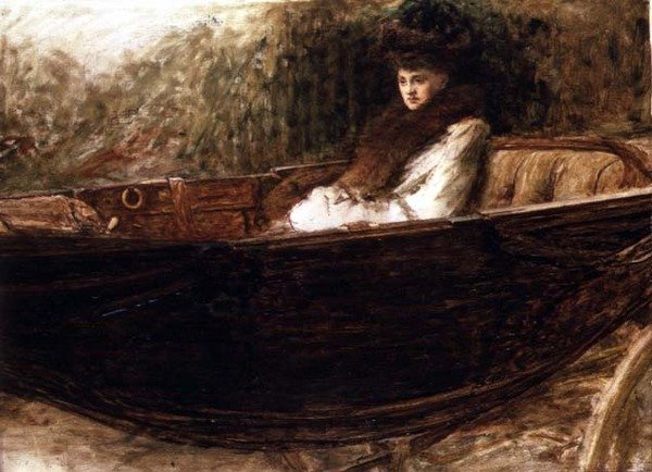 Dame in einer Kutsche von William Quiller Orchardson