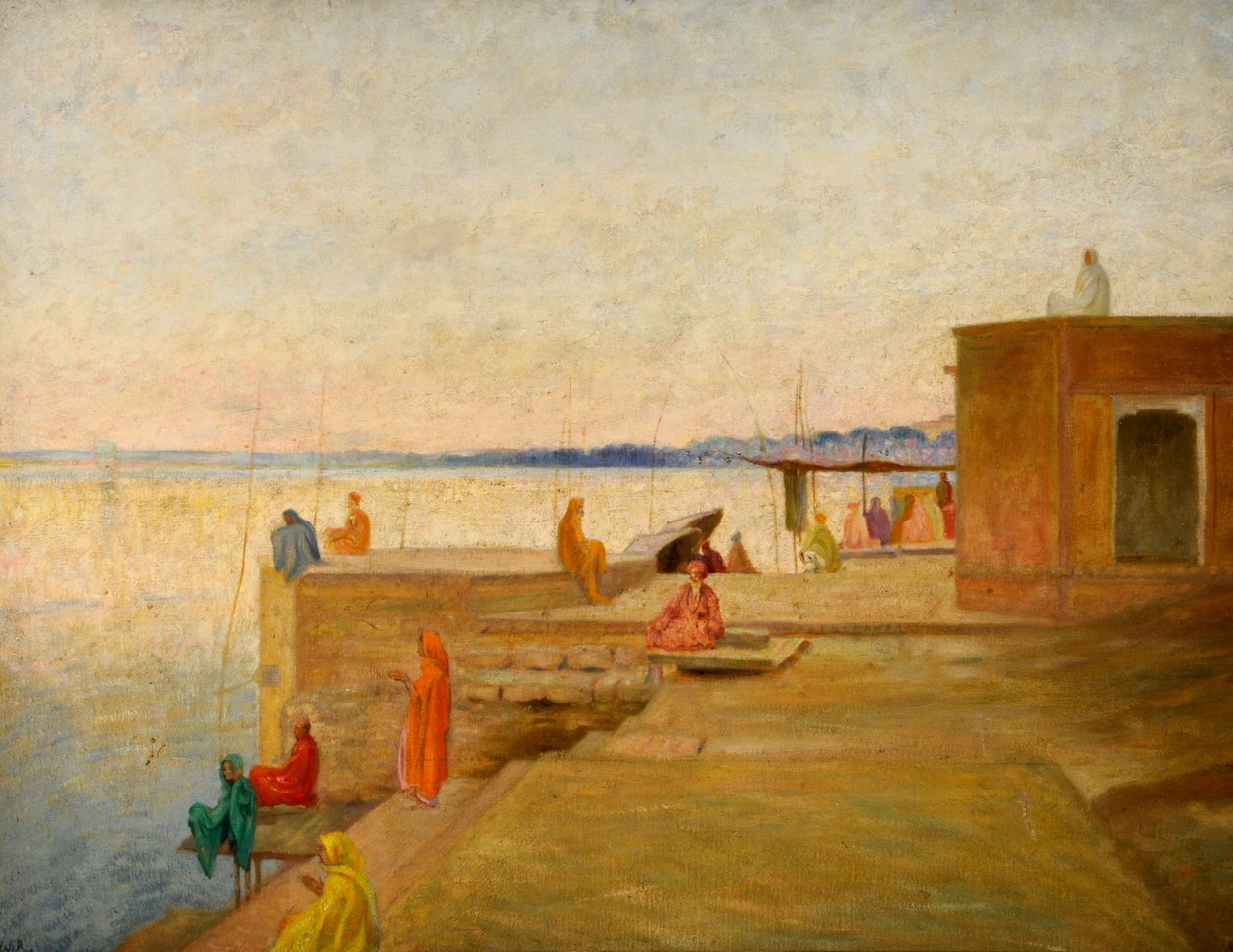 Abend in Benares, Indien von William Rothenstein