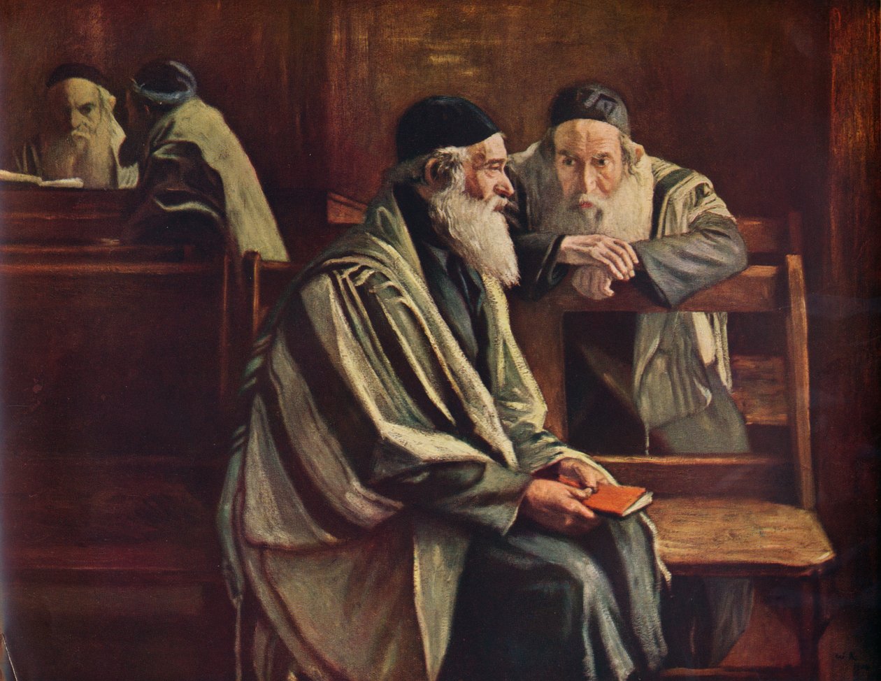 Jüdische Synagoge, Spitalfields, 1935 von William Rothenstein