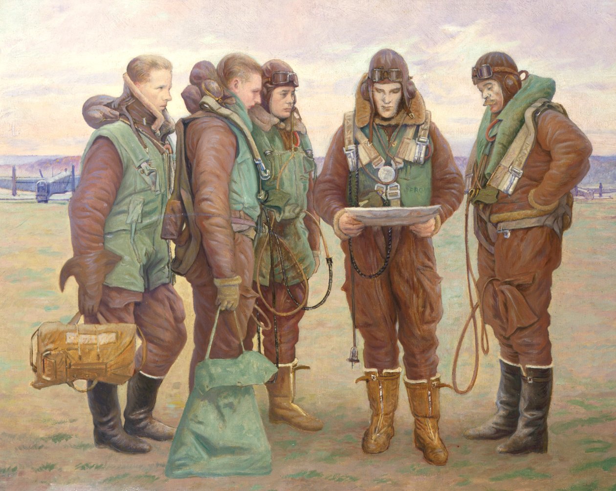 Piloten in Tangmere von William Rothenstein