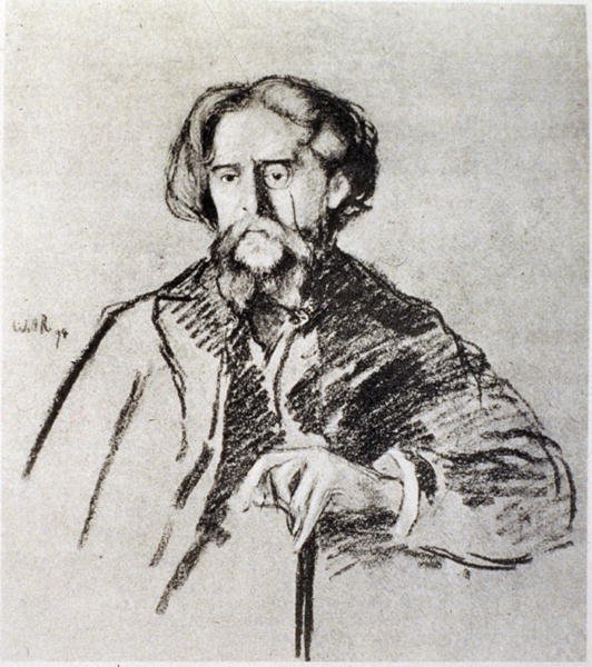 Porträt von Alphonse Daudet von William Rothenstein