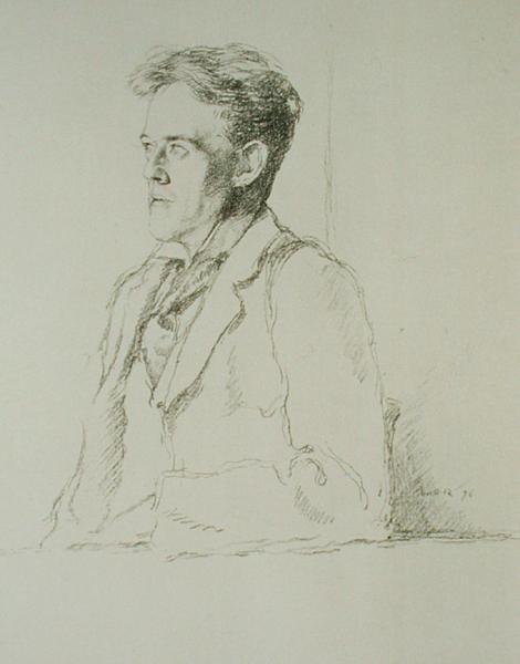 Porträt von Hilaire Belloc von William Rothenstein