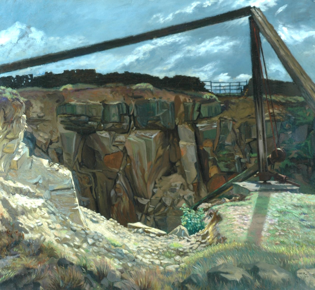 Der alte Steinbruch, Hawksworth von William Rothenstein