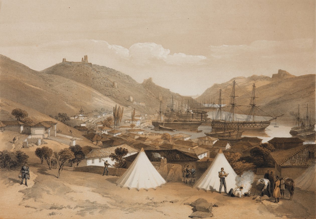 Balaklawa. Blick auf das Meer, 1855 von William Crimea Simpson